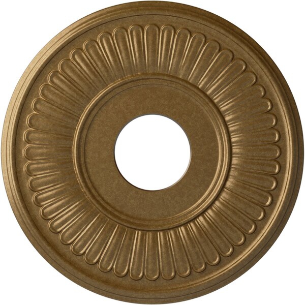 Ekena Millwork Berkshire Ceiling Medallion (Fits Canopies up to 7"), 15 3/4"OD x 3 7/8"ID x 3/4"P, Pale Gold CM15BEPAS - main